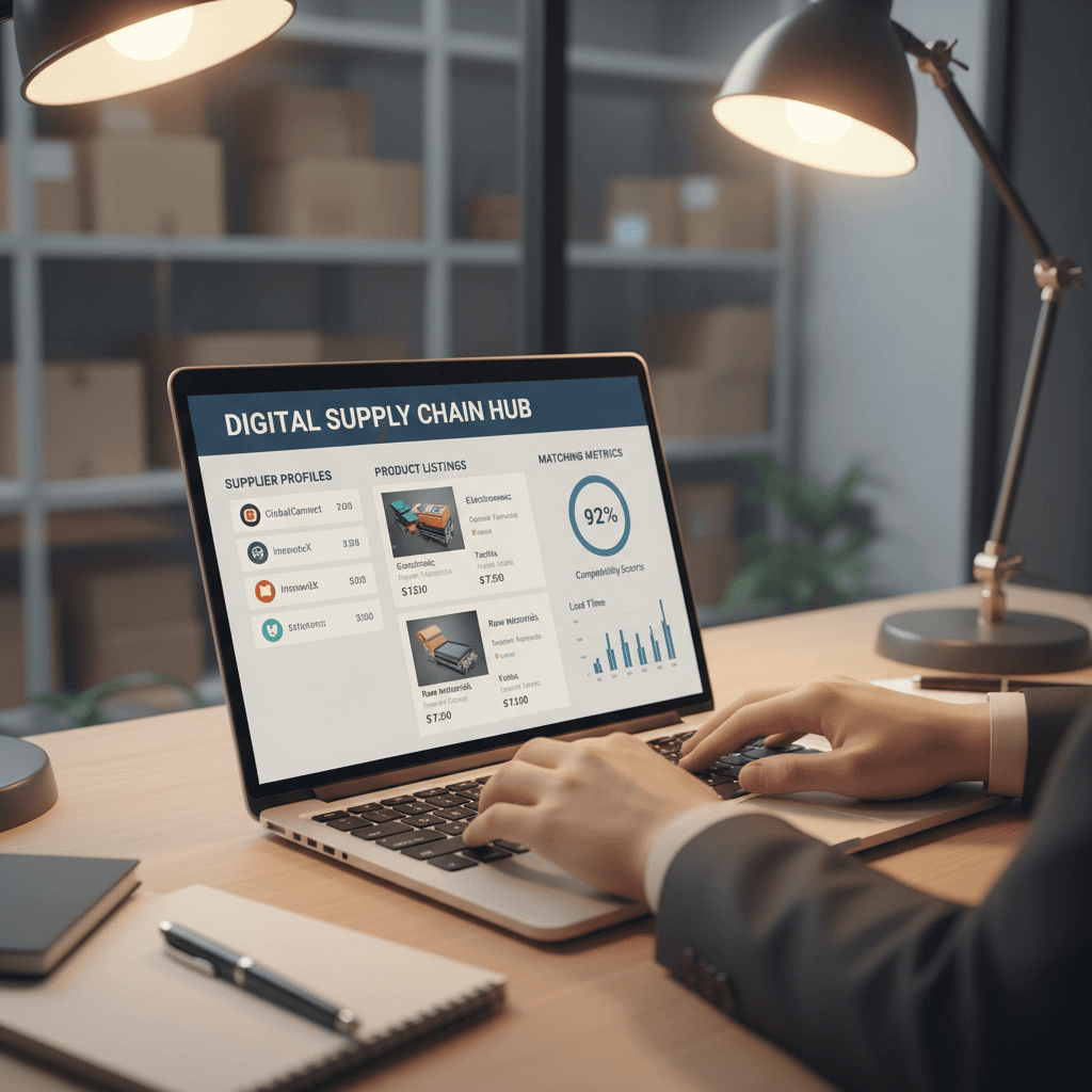 Marketplace operator reviewing supplier matches and product data