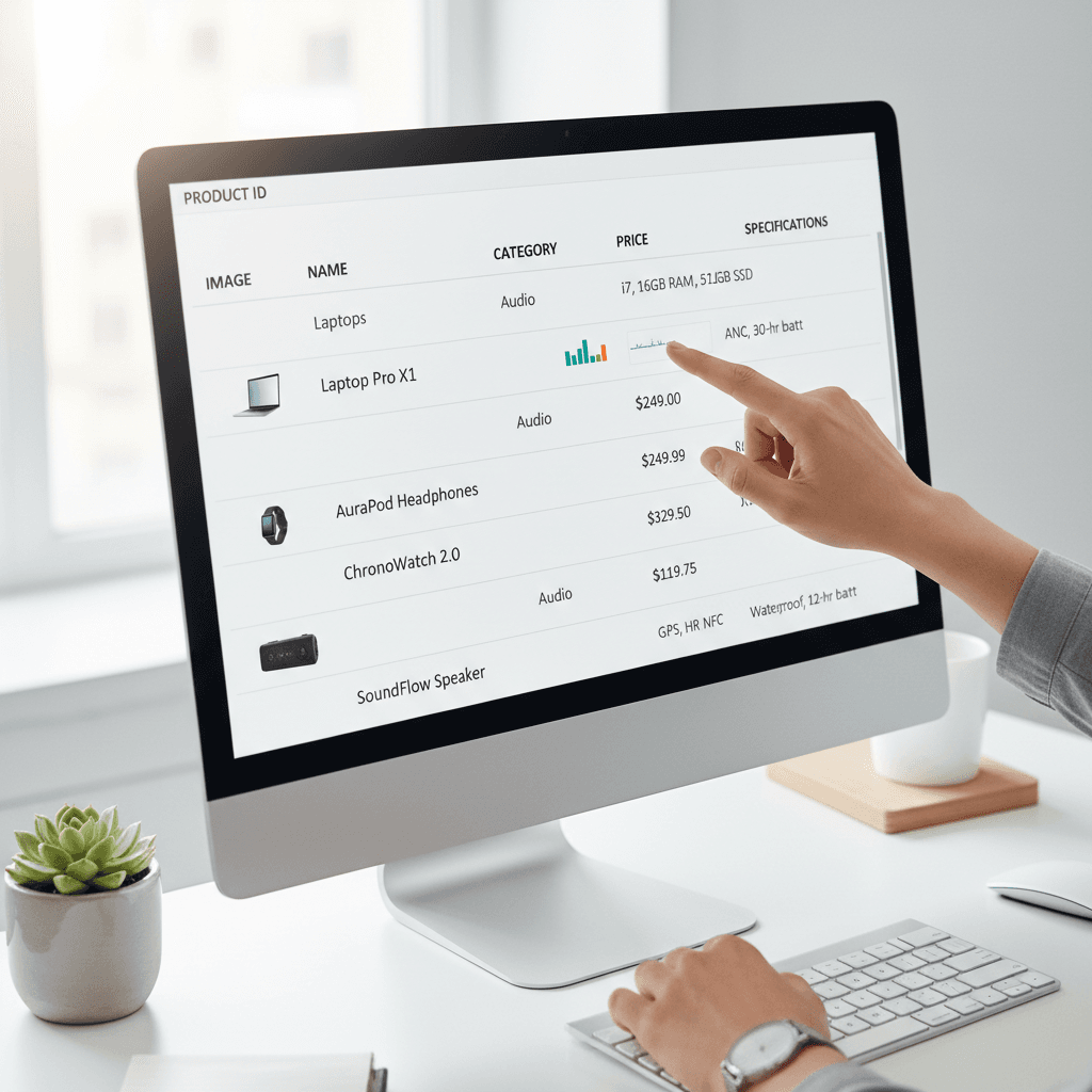 Standardized product data