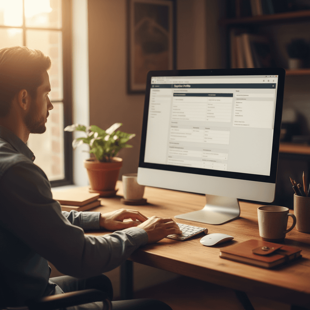 Supplier profile creation and data organization