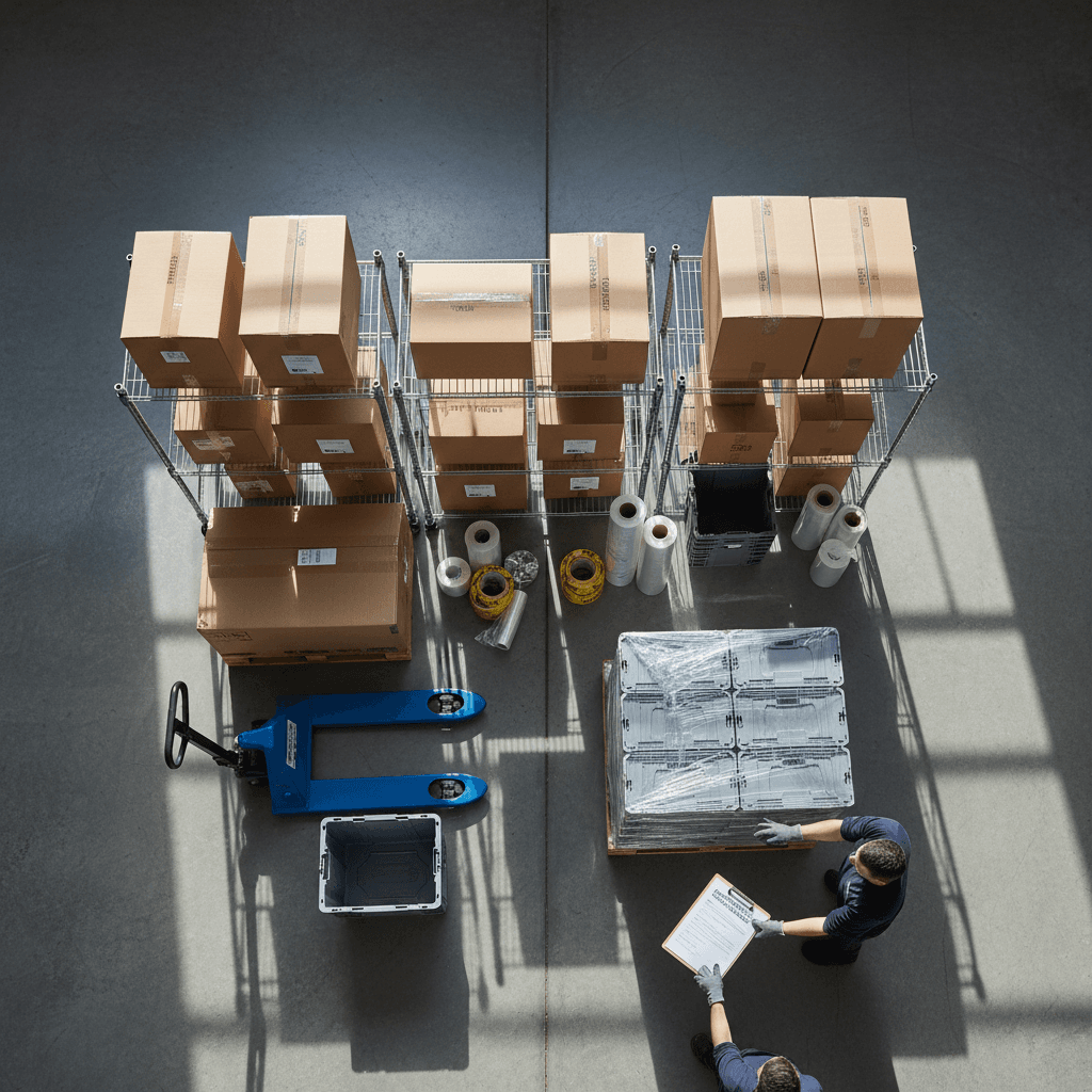 Logistics preparation and compliance checklist in warehouse setting